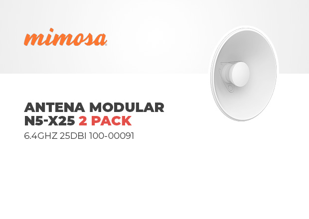Antenne Mimosa N5-X20 Double Inclinaison (lot De 2) - 4,9-6,4 GHz Plaque 250mm